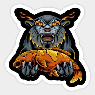 Tiger Predatory Fish Sticker